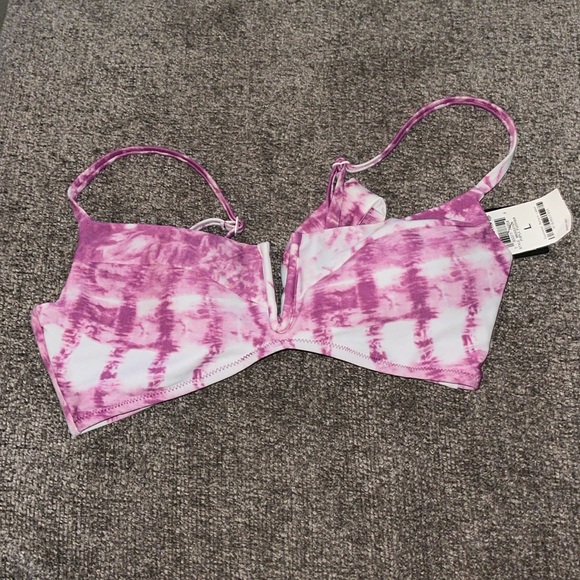 🌸 3 for $10 / Bar III new swim purple tye dye Bikini Top large - Picture 4 of 8